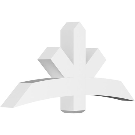 Ekena Millwork Alberta Architectural Grade PVC Gable Bracket, 60"W x 27 1/2"H x 6"D x 6"F, 11/12 Pitch GBP060X28X0606ALB00